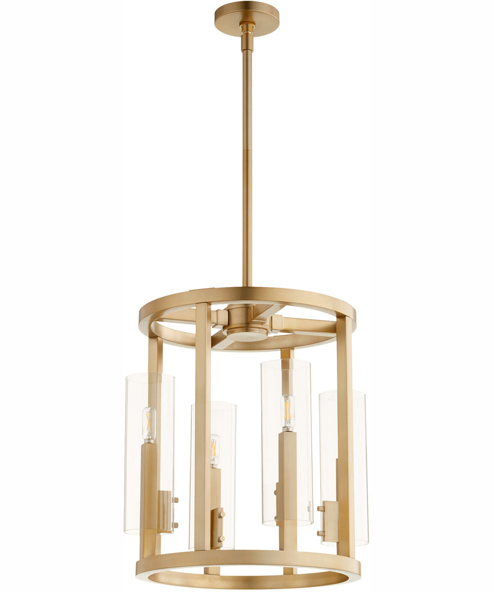 Harbin 4-light Entry Foyer Hall Chandelier Aged Brass
