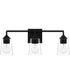 Thoresby Large 3-light Bath Light Matte Black