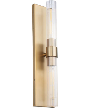 Sheridan 2-light Wall Mount Light Fixture Aged Brass