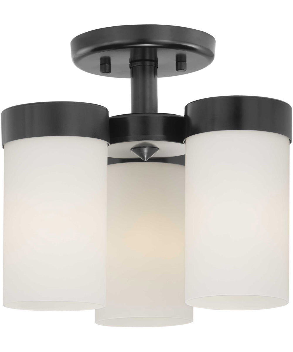 Elevate 3-Light 11-3/4" Flush Mount Matte Black