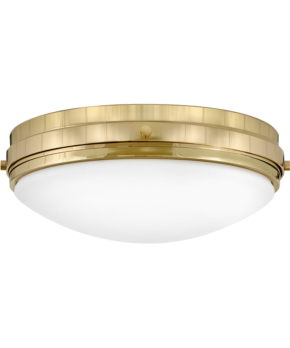 Oliver 3-Light Medium Flush Mount in Bright Brass