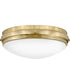 Oliver 3-Light Medium Flush Mount in Bright Brass