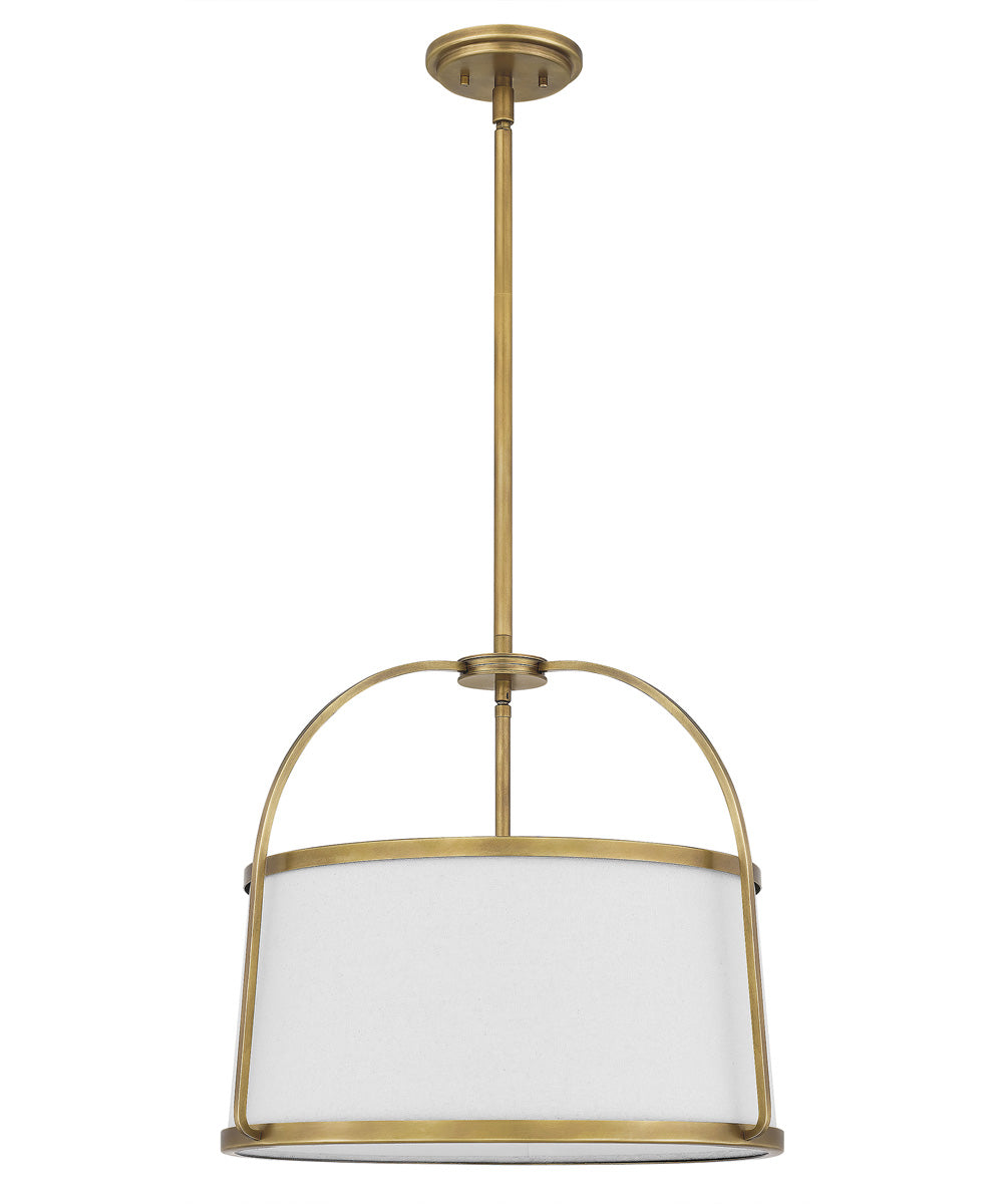 York 4-light Pendant Weathered Brass