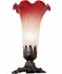 8" High Pink/White Tiffany Pond Lily Victorian Accent Lamp