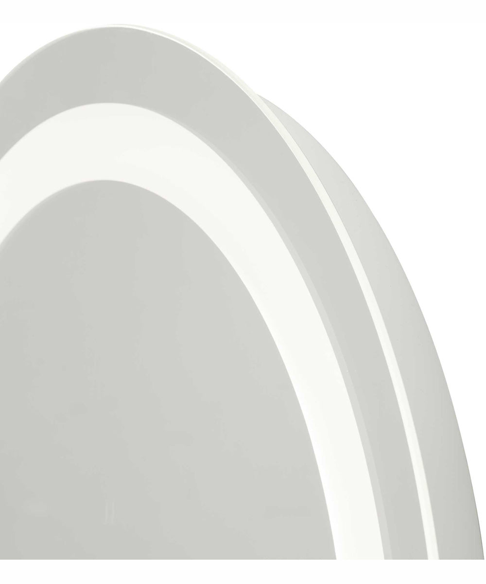 Captarent 24 in. Round Illuminated Integrated LED Modern Mirror White
