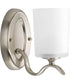 Inspire 1-Light Etched Glass Traditional Bath Vanity Light Brushed Nickel