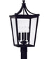 Adair 4-Light Outdoor Post-Lantern Rain or Shine - Black