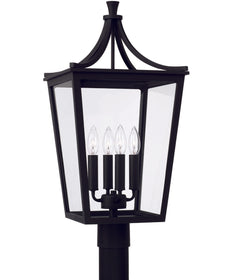 Adair 4-Light Outdoor Post-Lantern Rain or Shine - Black