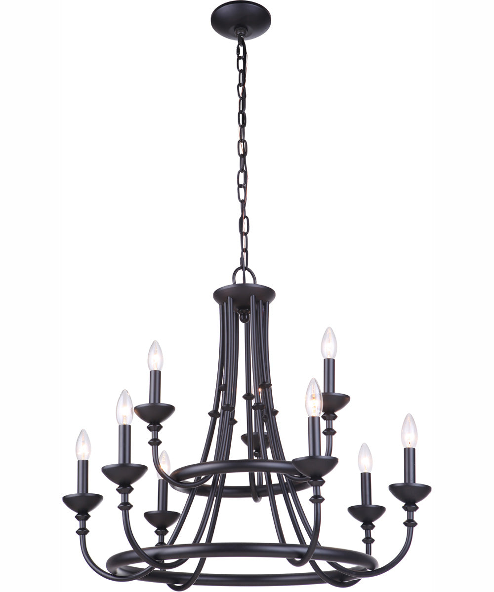 Marlowe 9-Light Chandelier Flat Black