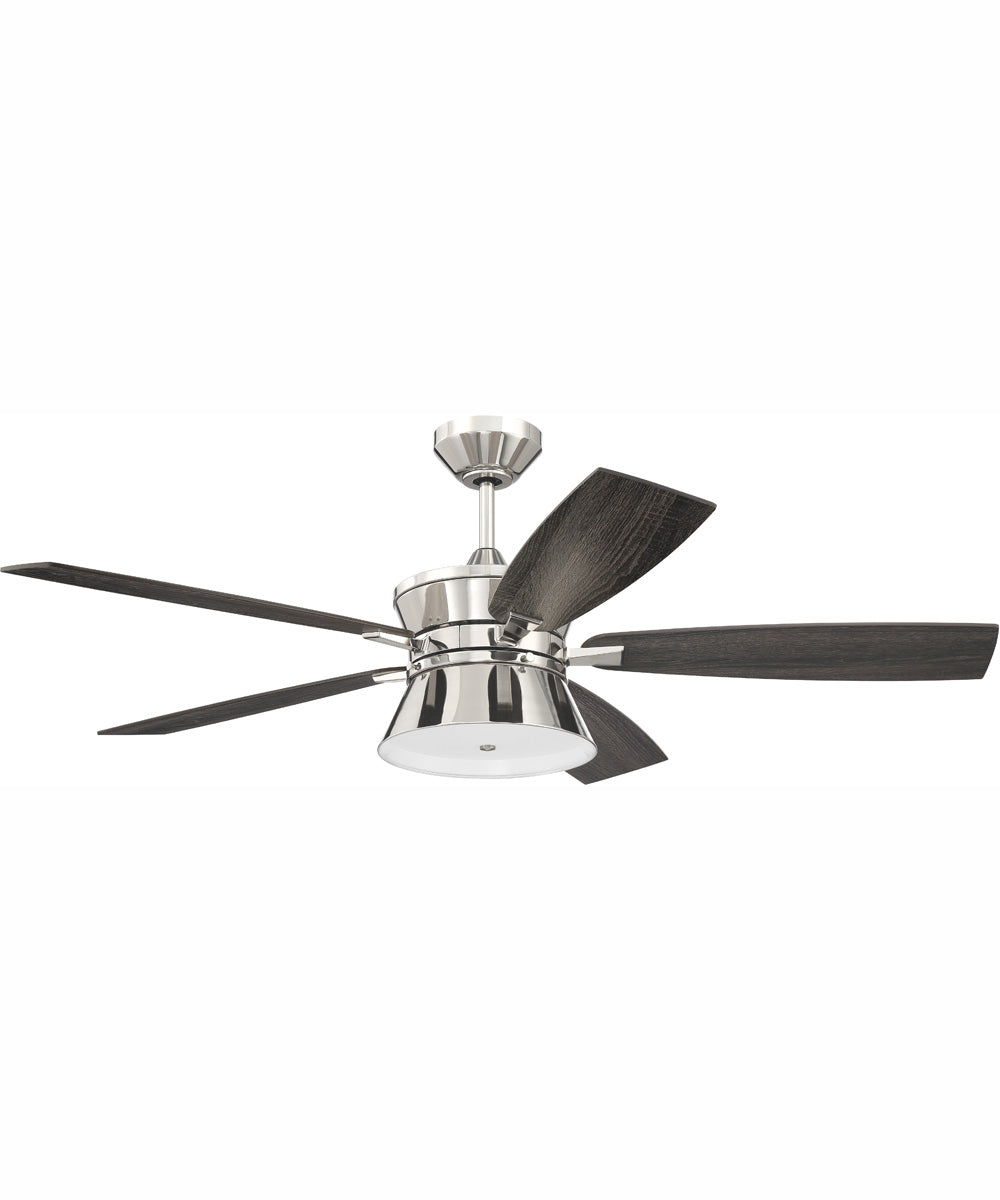 52" Dominick 3-Light Ceiling Fan Polished Nickel