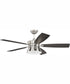 52" Dominick 3-Light Ceiling Fan Polished Nickel