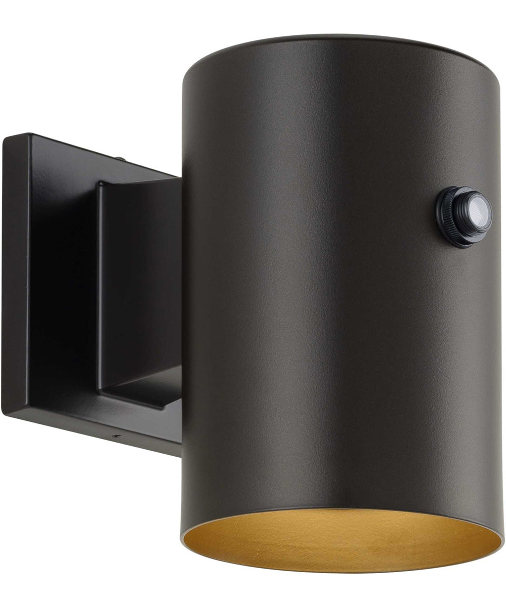 5"  LED Outdoor Aluminum Wall Mount Cylinder with Photocell Antique Bronze
