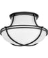 Saddler 3-Light Medium Flush Mount in Black