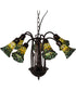 24" Wide Tiffany Pond Lily 7 Light Chandelier