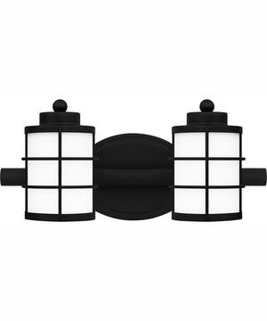 Hazlett Medium 2-light Bath Light Matte Black