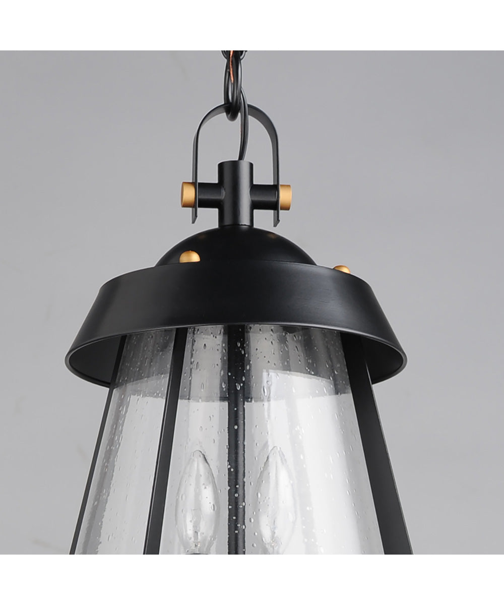 Mariner Large 2-Light Outdoor Pendant Black / Antique Brass