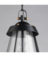 Mariner Large 2-Light Outdoor Pendant Black / Antique Brass