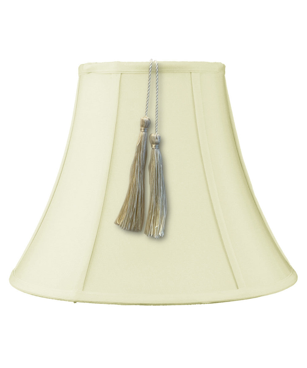 18"W x 14"H  Bell Shantung Lamp Shade Tassel Eggshell