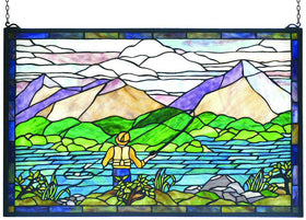 19"H x 30"W Gone Fly Fishing Window