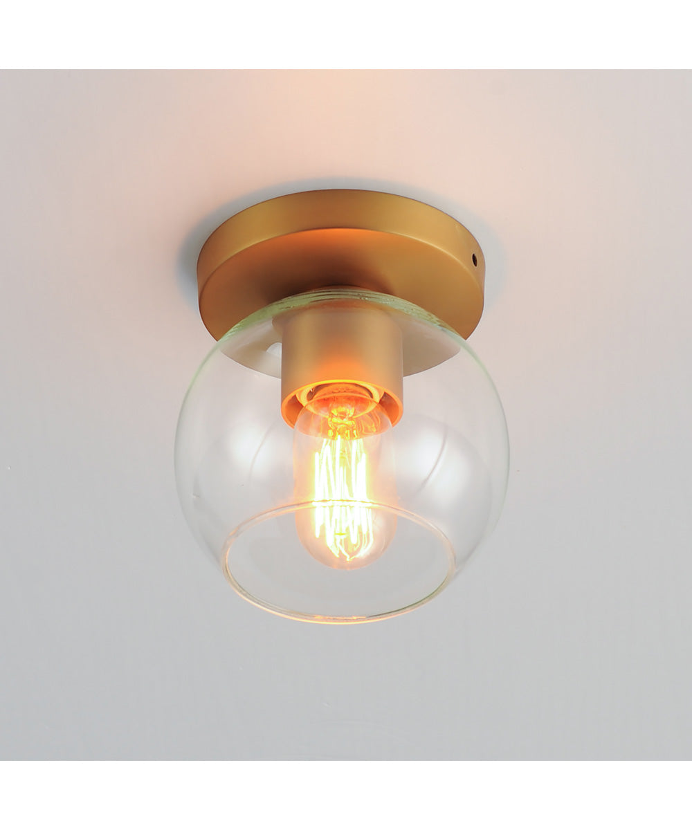 Knox 1-Light Flush Mount Natural Aged Brass