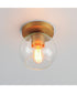 Knox 1-Light Flush Mount Natural Aged Brass