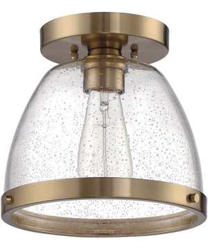 Lodie 1-Light Flushmount Satin Brass