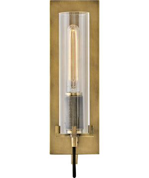 Ryden 1-Light Single Light Sconce in Heritage Brass
