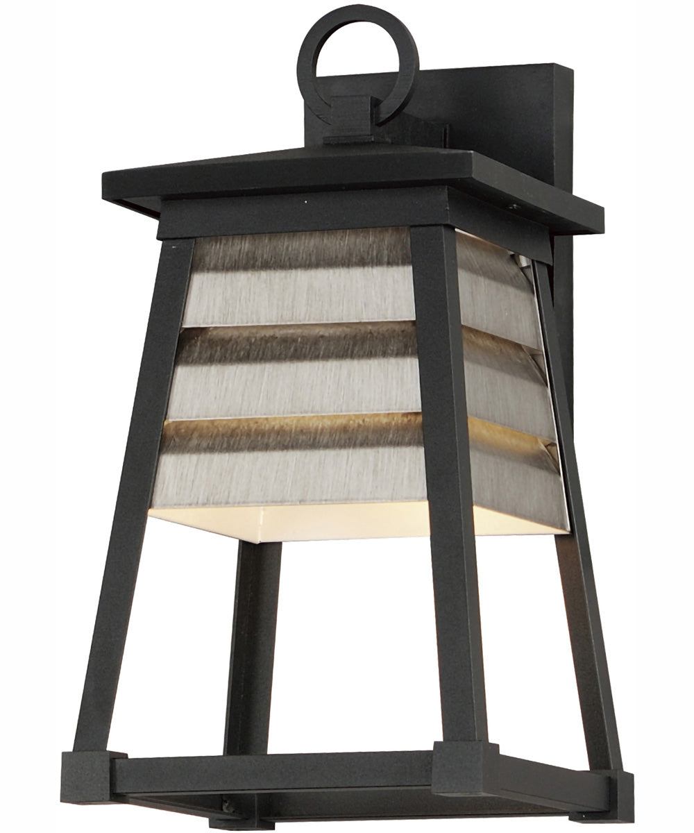 Shutters Vivex 1-Light Small Outdoor Wall Sconce Weathered Zinc/Black