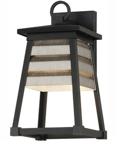 Shutters Vivex 1-Light Small Outdoor Wall Sconce Weathered Zinc/Black