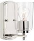 Adley 1-Light Clear Glass New Traditional Bath Vanity Light Polished Nickel