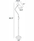 Jared 1-Light Floor Lamp Ab Finished/White/Metal Shade