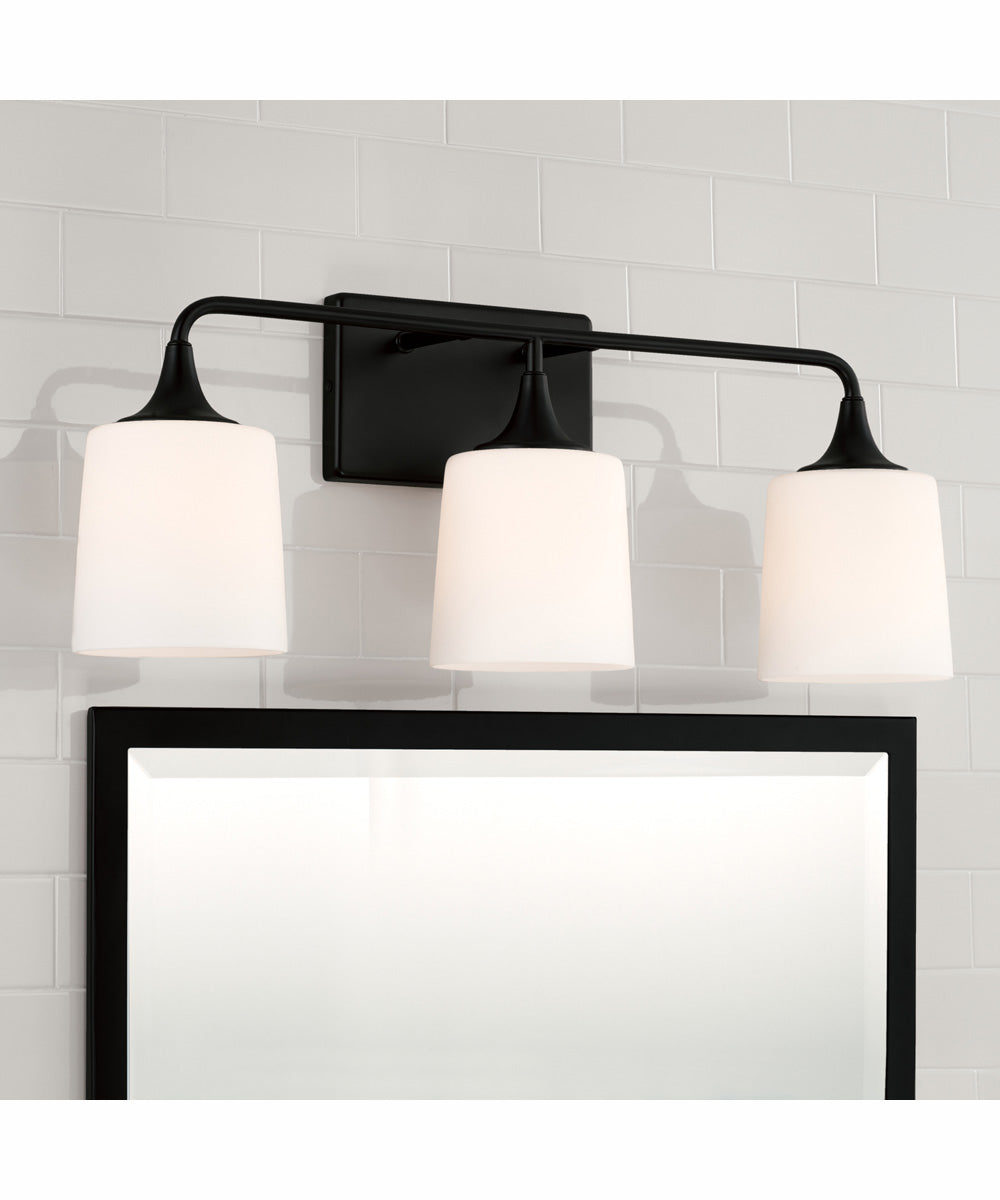 Presley 3-Light Vanity Matte Black