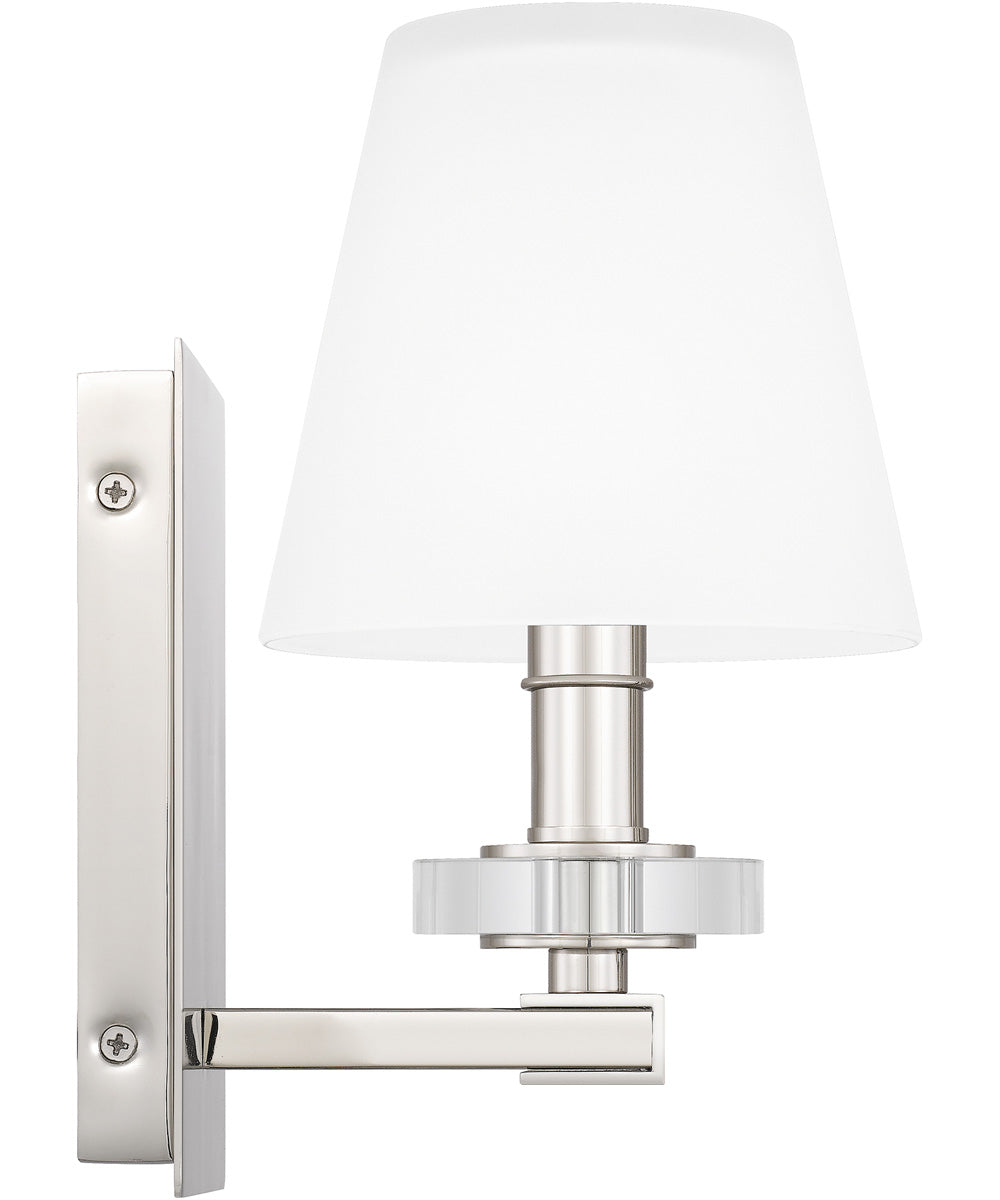 Kelsey Glen Small 1-light Wall Sconce Polished Nickel