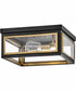 Shaw 2-Light Medium Flush Mount in Black