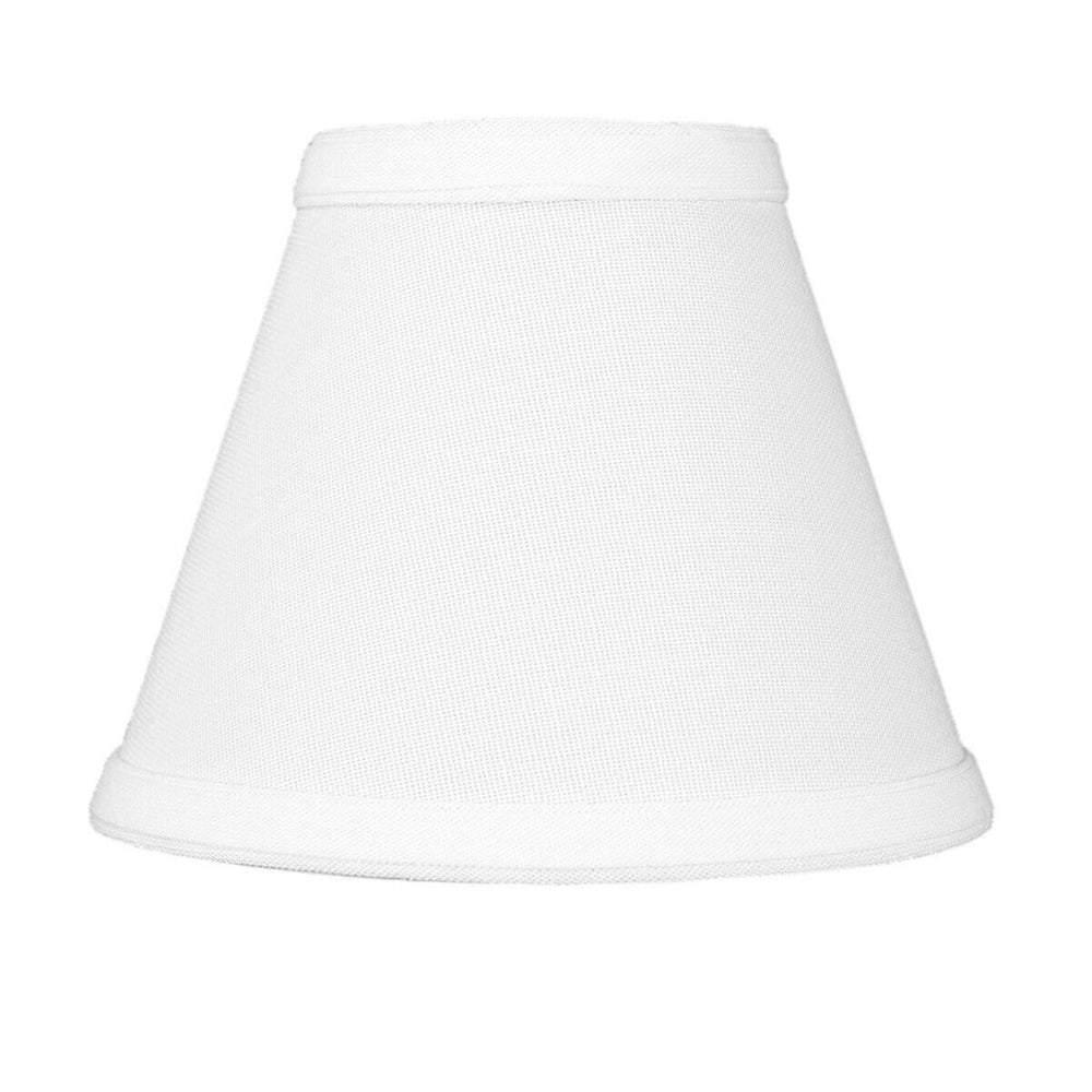 6"W x 5"H Chandelier White Linen Clip-On Lampshade