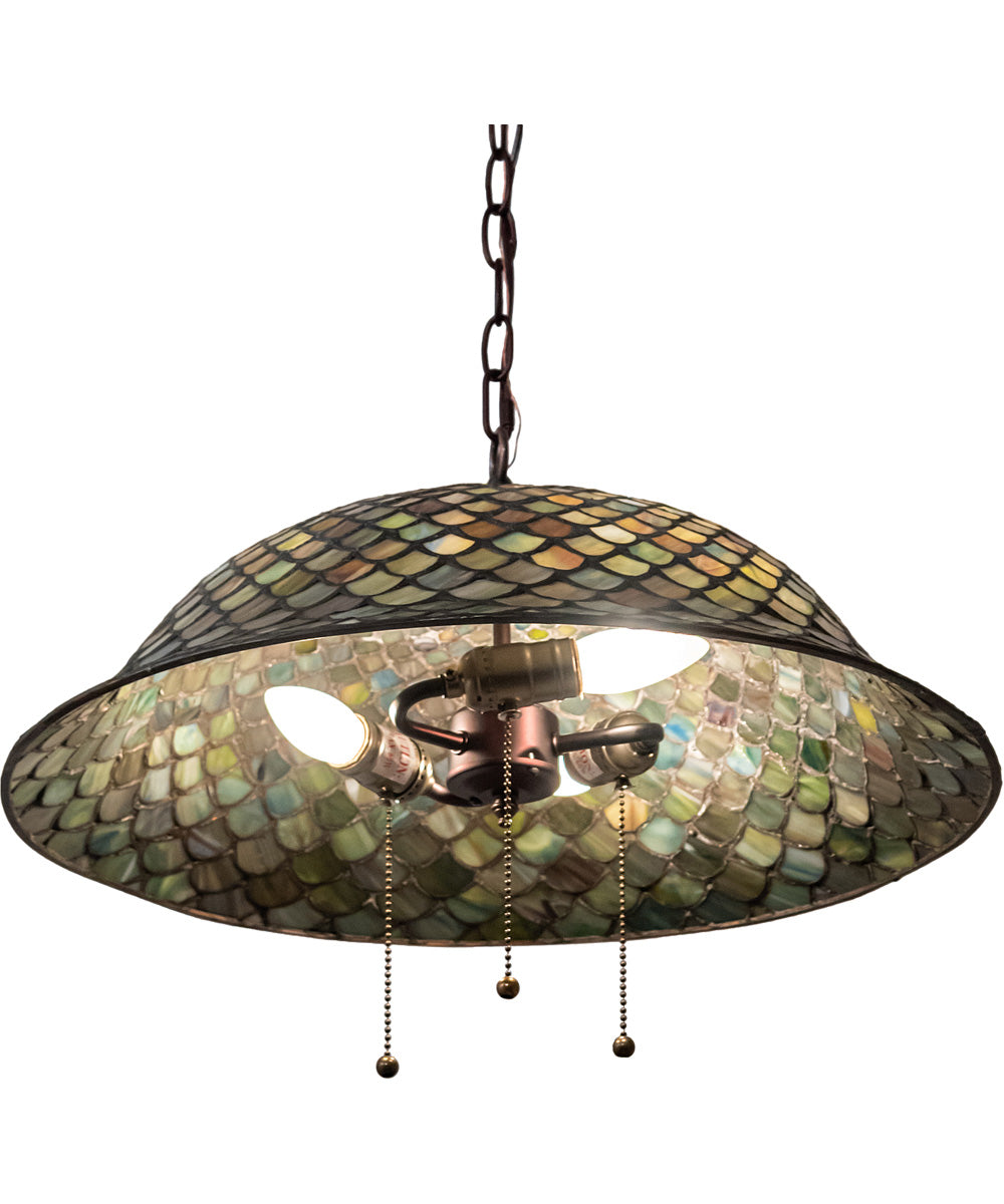 20" Wide Tiffany Fishscale Pendant