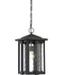 Everglade Large 1-light Outdoor Pendant Light Earth Black