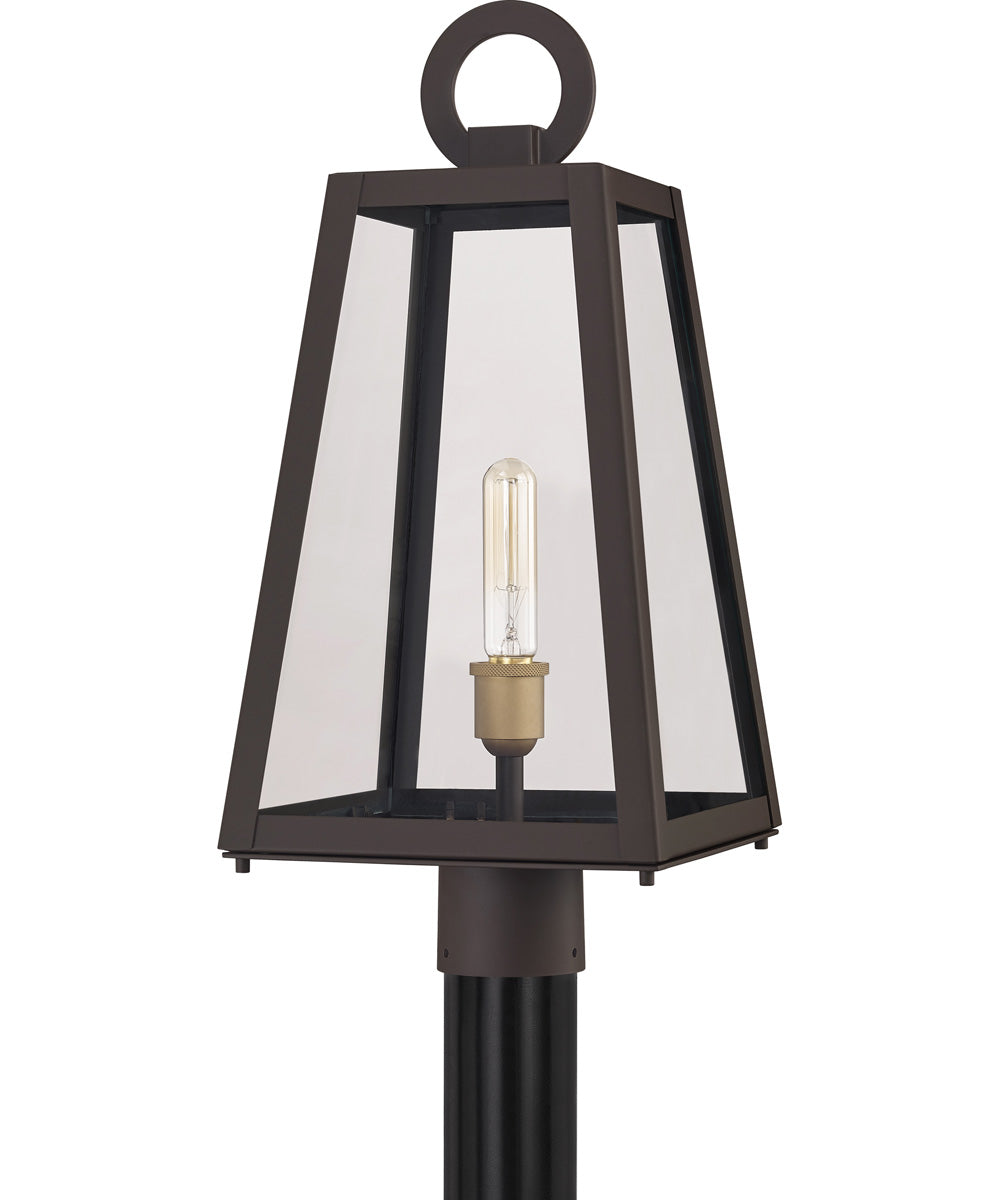 Poplar Point Large 1-light Outdoor Post Light  Coastal Armour Aluminum Old Bronze