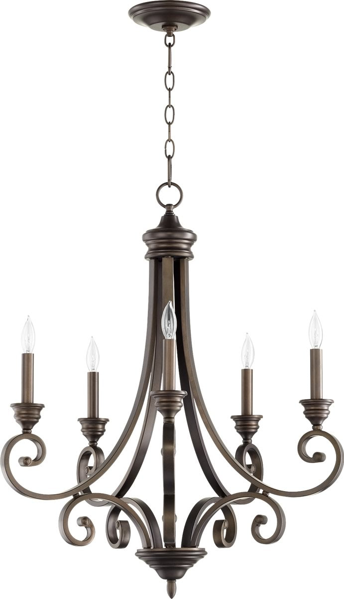 26"W Bryant 5-light Chandelier Oiled Bronze