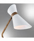 Jared 1-Light Floor Lamp Ab Finished/White/Metal Shade