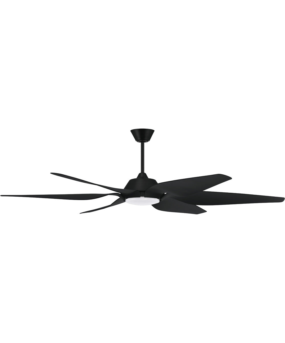 66" Zoom 1-Light Specialty Indoor/Outdoor Ceiling Fan (Blades Included) Flat Black