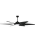 66" Zoom 1-Light Specialty Indoor/Outdoor Ceiling Fan (Blades Included) Flat Black
