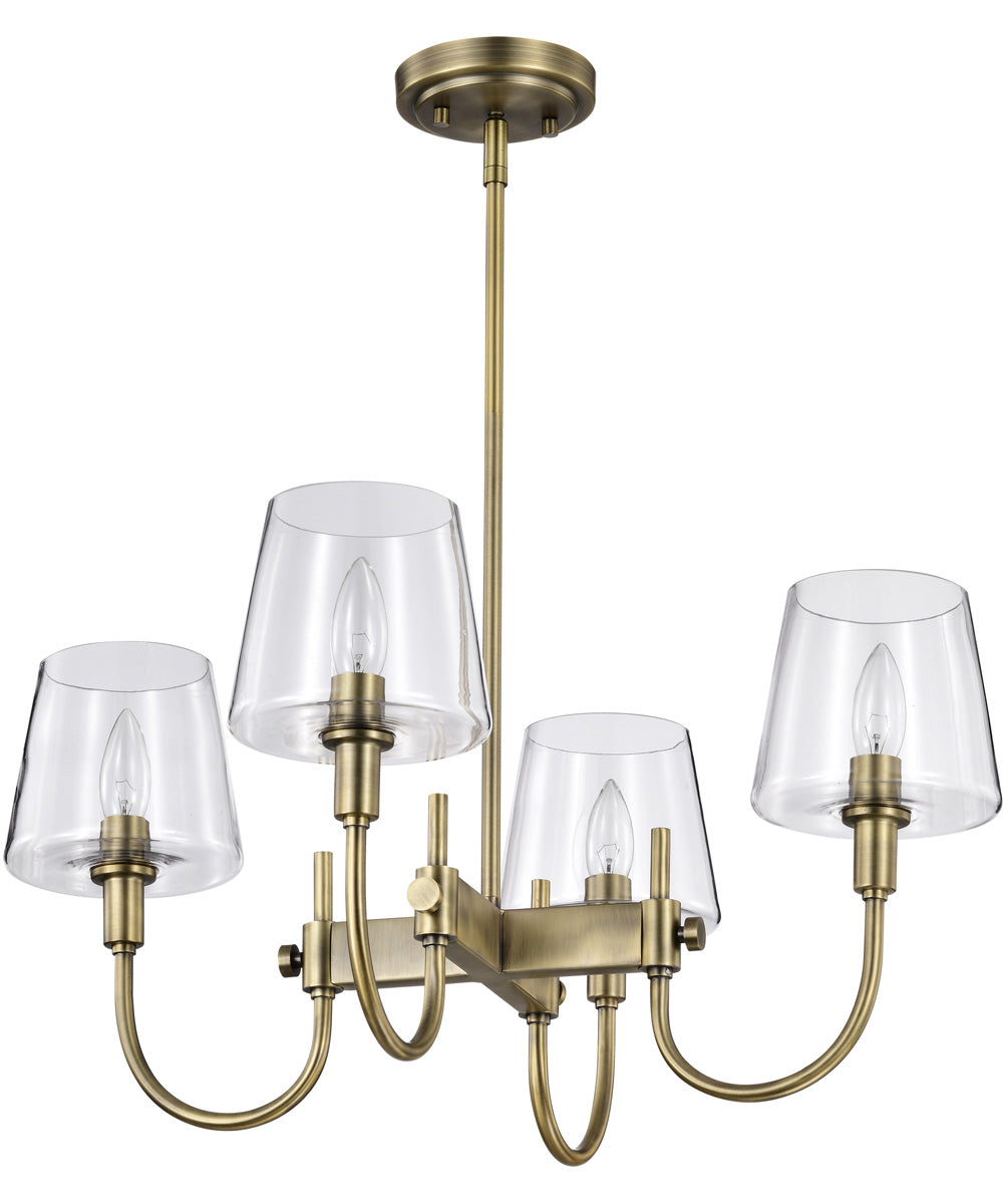 Brookside 4-Light Chandelier Vintage Brass