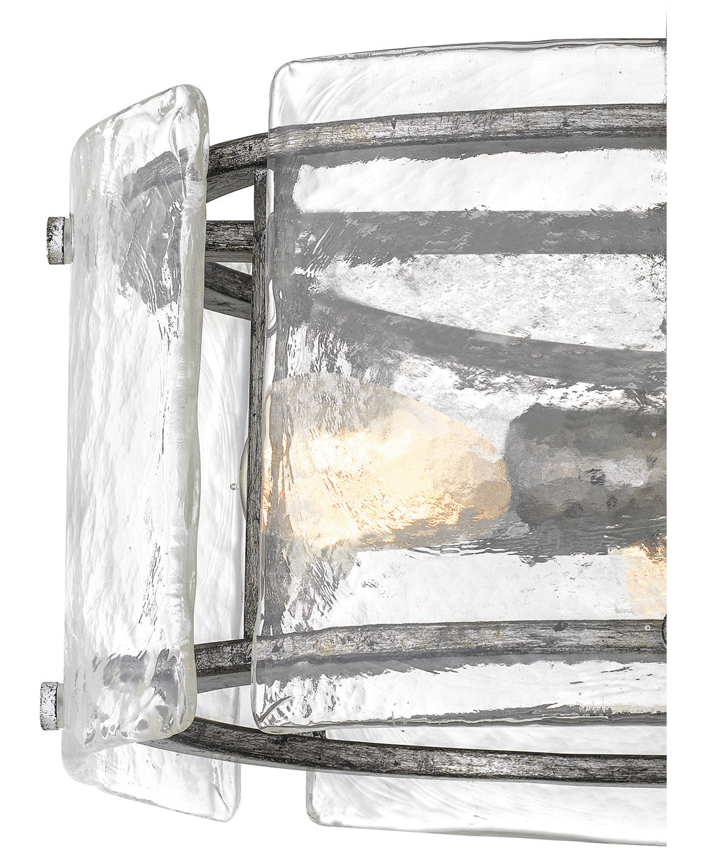 Fortress 3-light Semi Flush Mount Mottled Silver