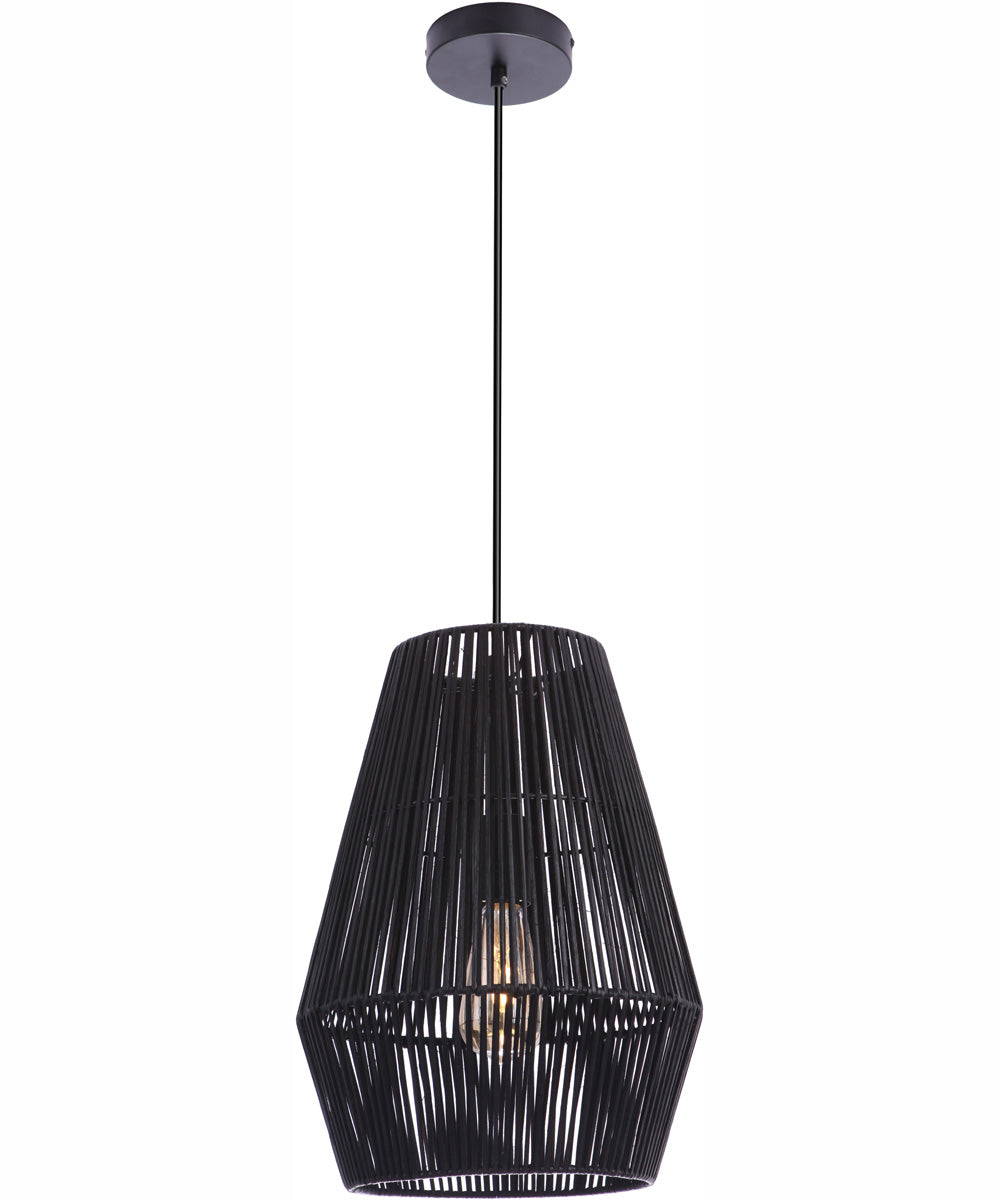Natural Pendant 1-Light Pendant Flat Black