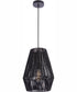 Natural Pendant 1-Light Pendant Flat Black