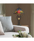 Blue Floral Petal Tiffany Table Lamp With Led Night Light