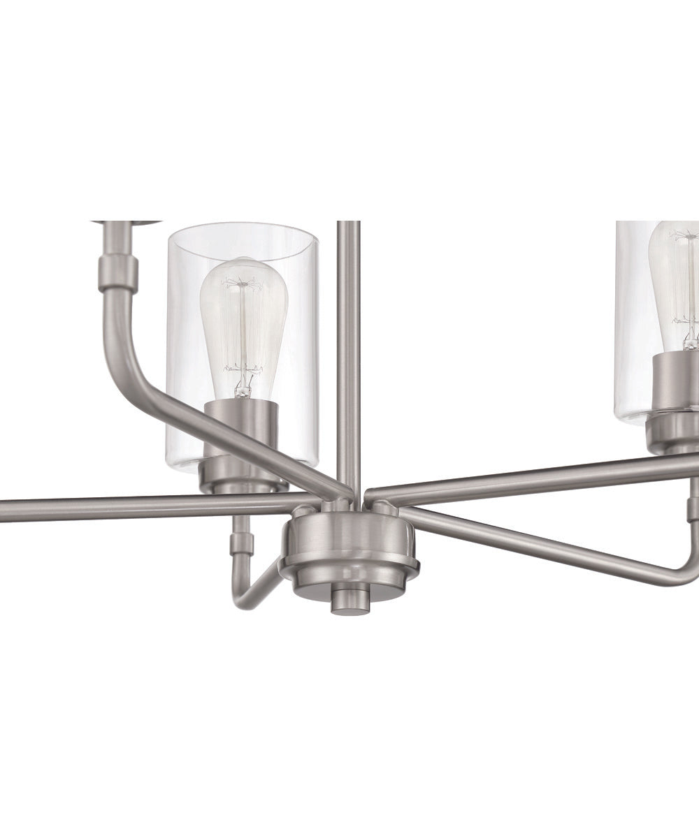 Stowe 5-Light Chandelier Brushed Polished Nickel