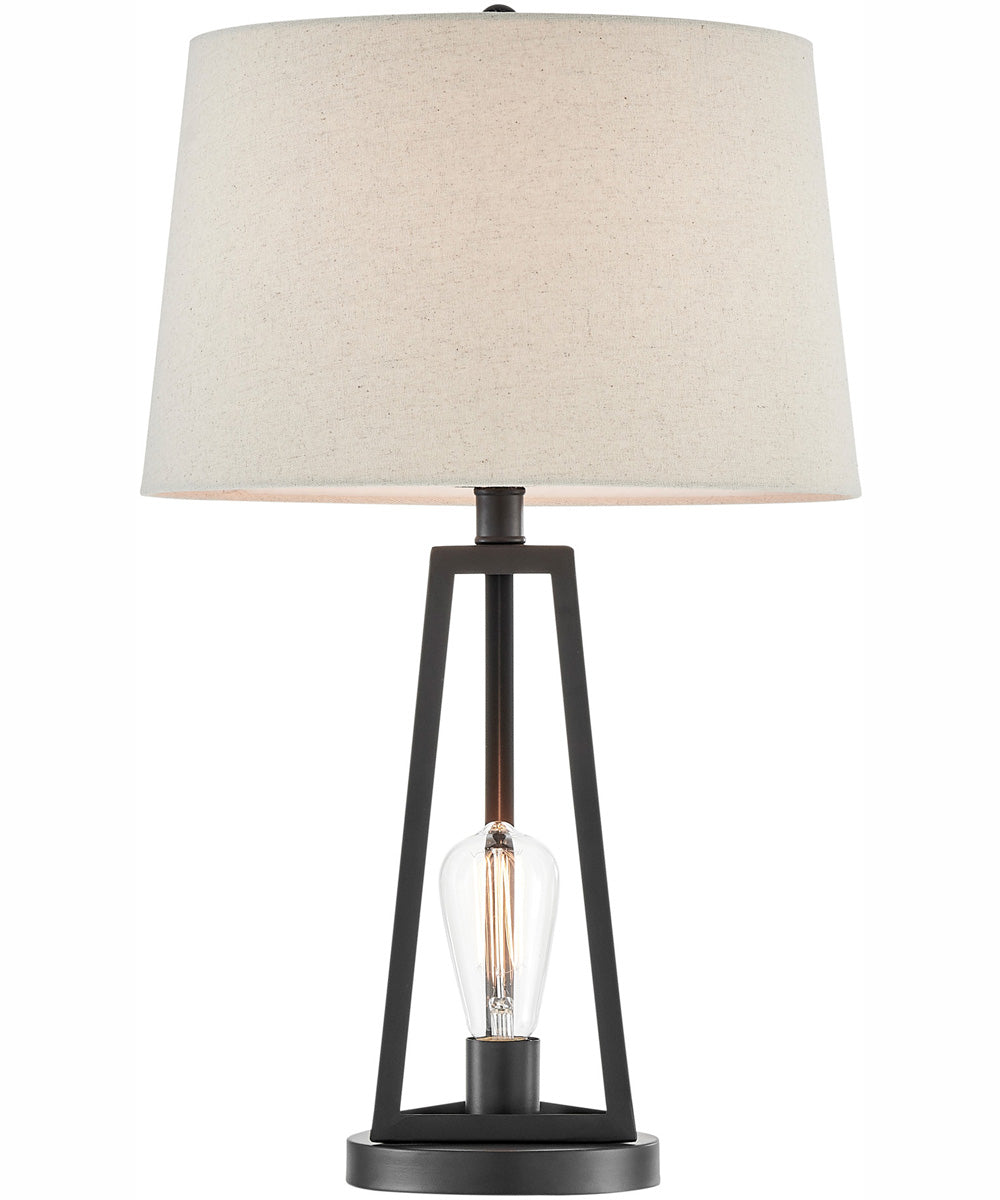 Galini 1-Light 2 Pack-Table Lamp With N.Light Black/Oatmeal Shade