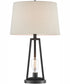 Galini 1-Light 2 Pack-Table Lamp With N.Light Black/Oatmeal Shade
